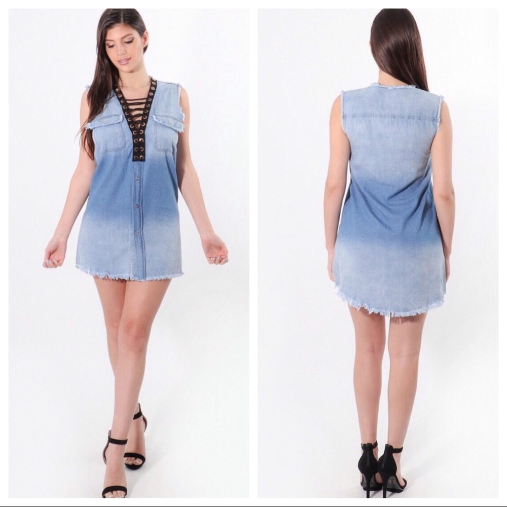 Sleeveless Denim Dress